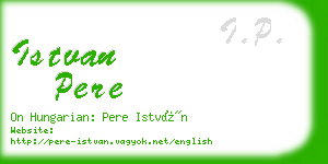 istvan pere business card